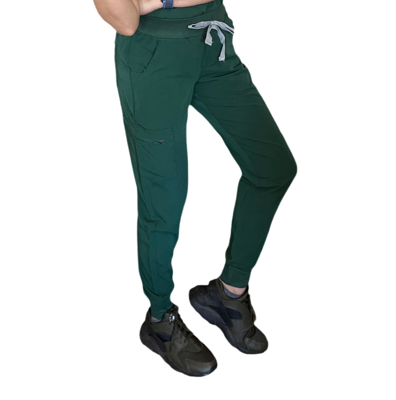 Hunter Green Jogger Scrubs Pants