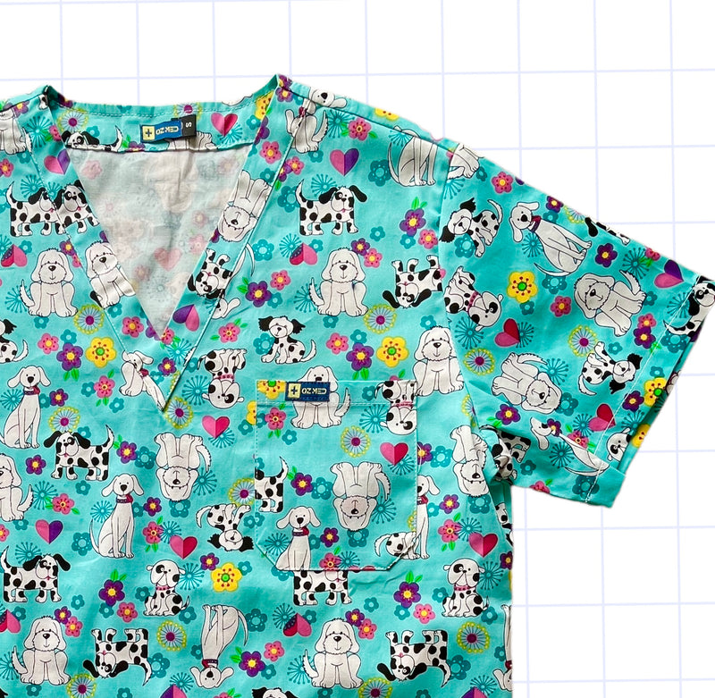 Arctic Woof Fun Scrub Top