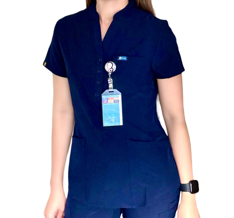 Navy Mandy Scrub Top