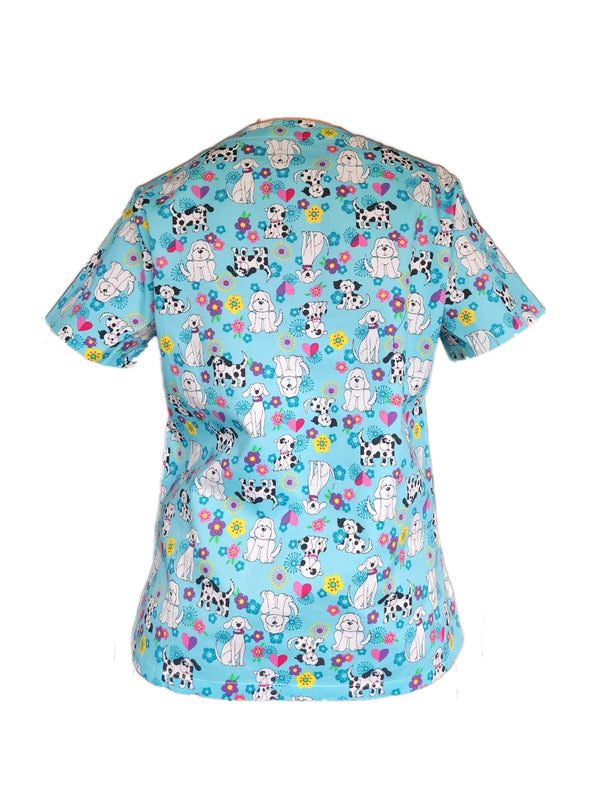 Arctic Woof Fun Scrub Top