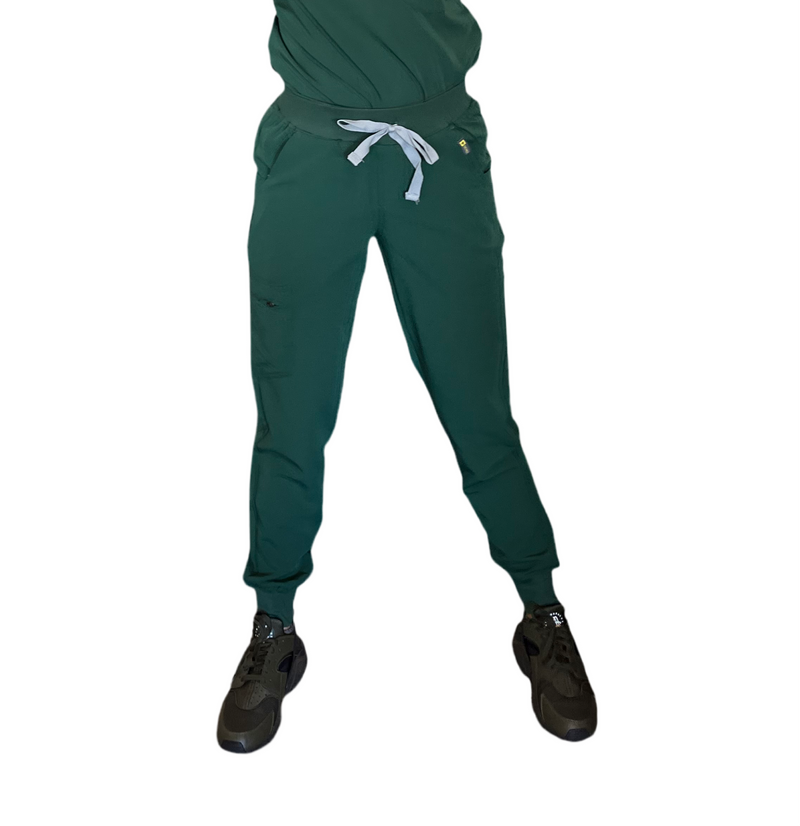 Hunter Green Jogger Scrubs Pants