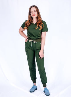 tea green women scrubs