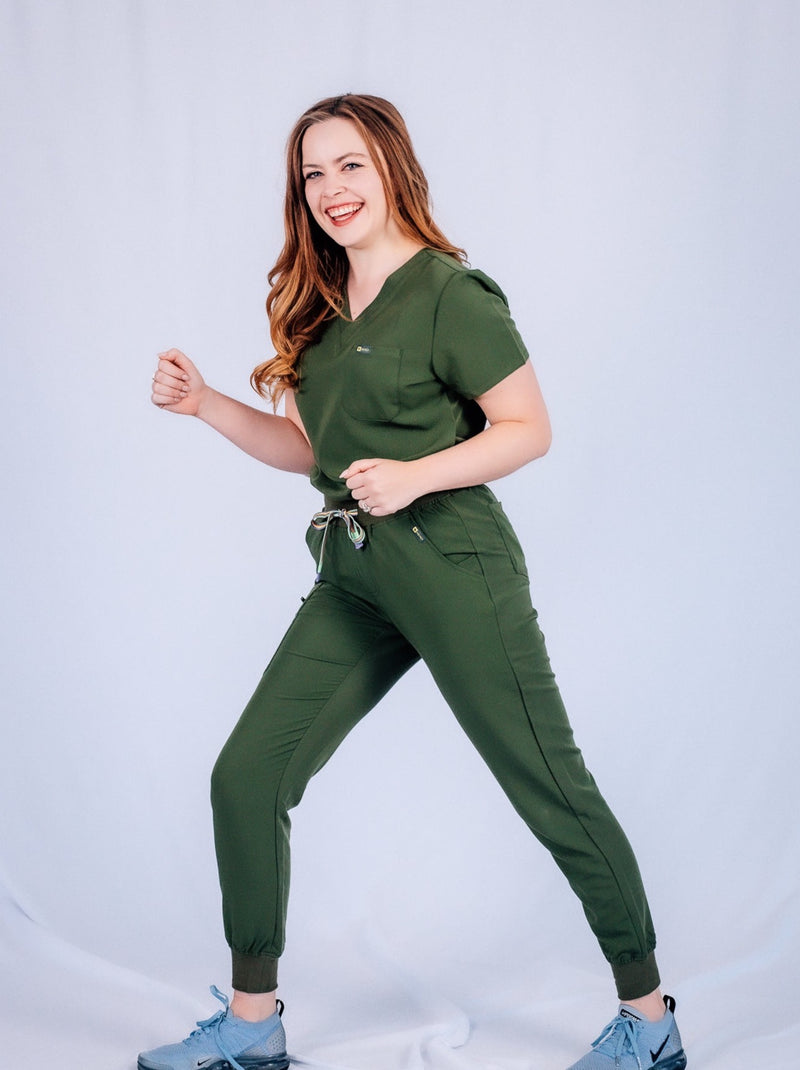 tea green women scrubs