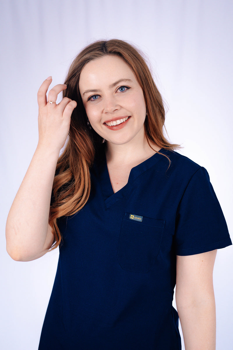 navy blue women scrubs