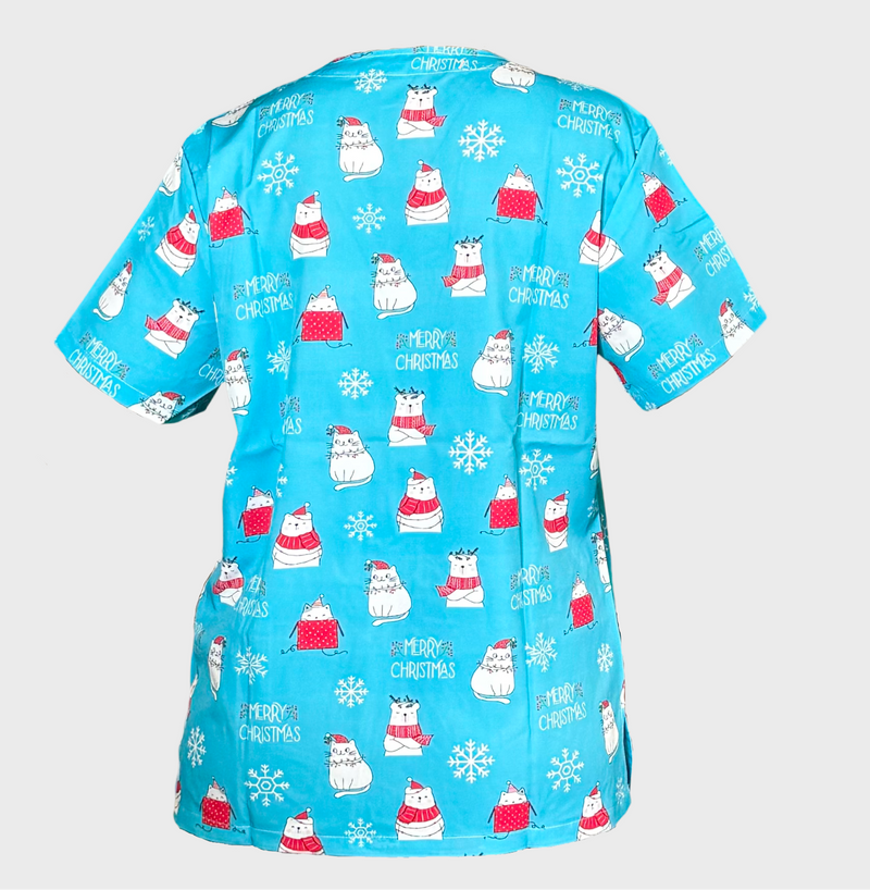 Snow Flakes Christmas Scrubs