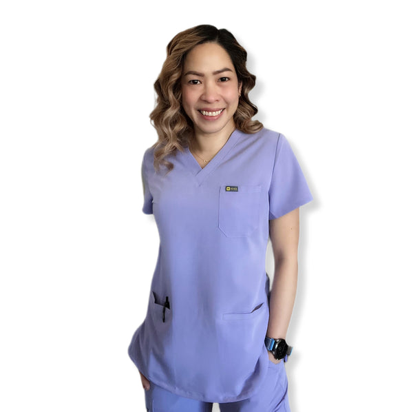 purple scrub top ozmed