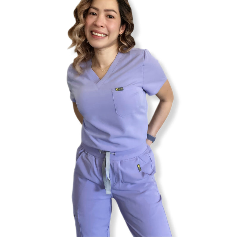 purple scrub top ozmed