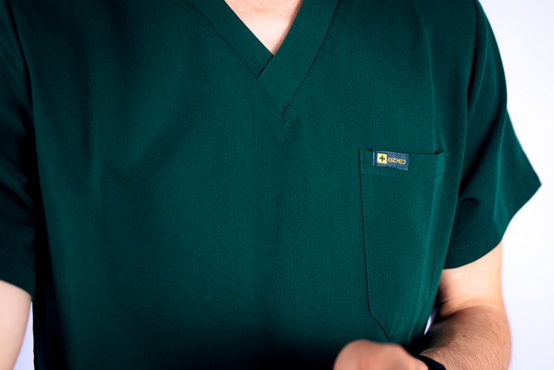 Hunter Green Scrub Top