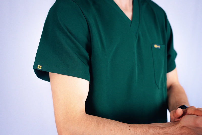 Hunter Green Scrub Top