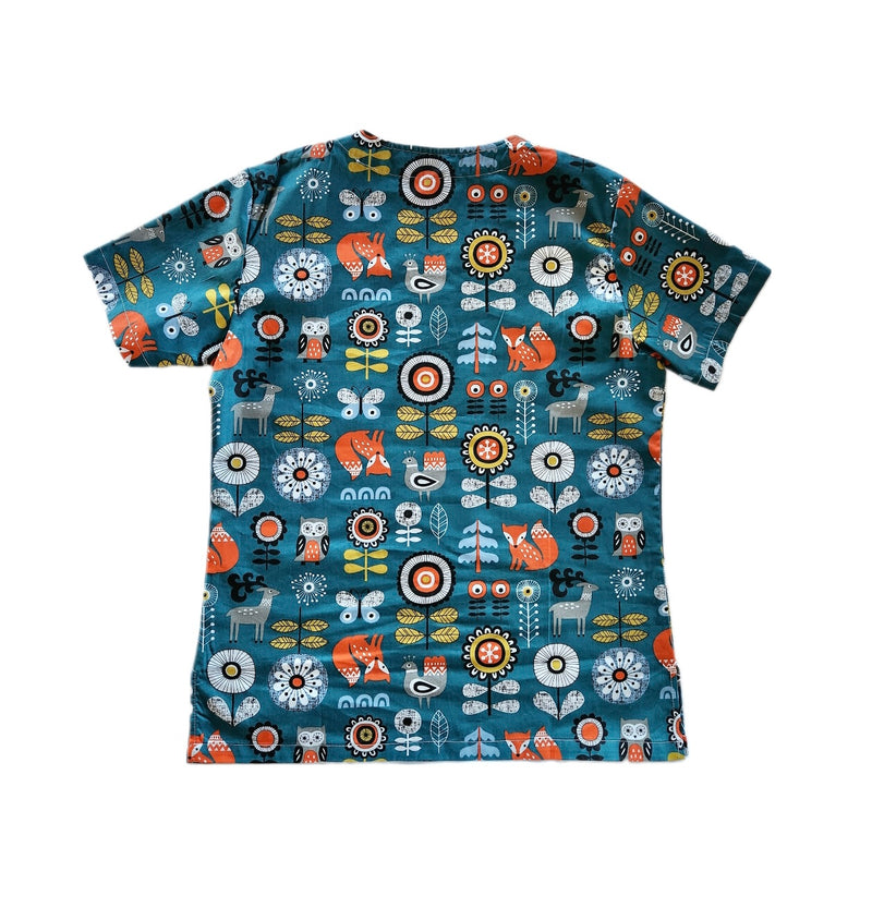 Emerald Forest Fun Scrub Top