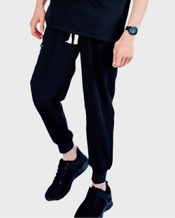 Jet Black Jogger Scrub Pants