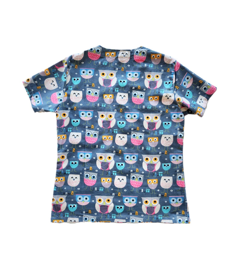 Hoot Fun Scrub Top