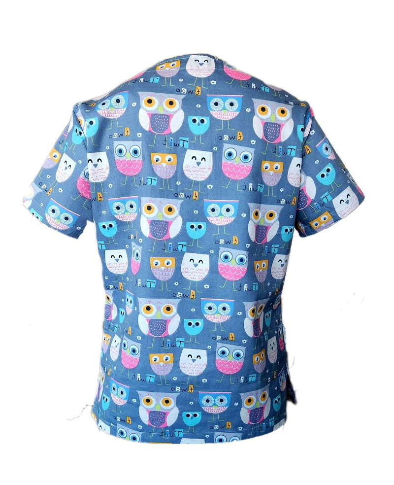 Hoot Fun Scrub Top