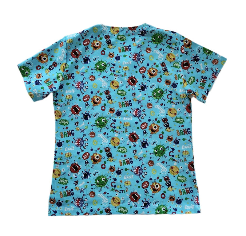 Funky Virus Fun Scrub Top