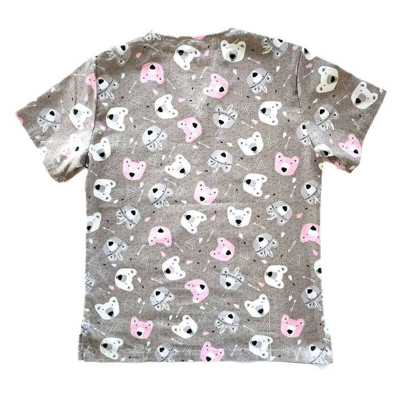 Cuddly Bear Fun Scrub Top