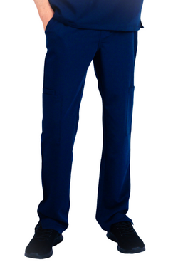 Navy Azure Scrub Straight Pants