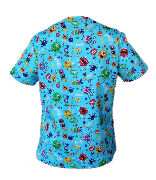 Funky Virus Fun Scrub Top