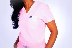 women pink scrubs