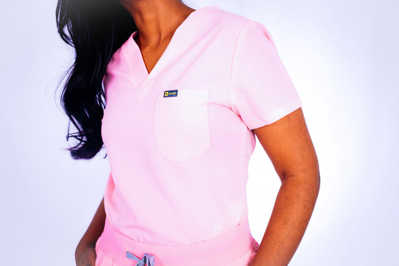 women pink scrubs