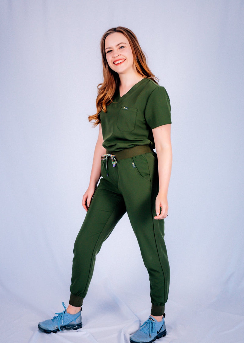 tea green women scrubs